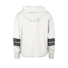 Brooklyn Nets '47 Women's Emerson Stripe Cropped Pullover Hoodie Cream - NBA