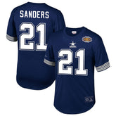Deion Sanders Dallas Cowboys Retired Player Name & Number Mesh Top Navy | Mitchell & Ness