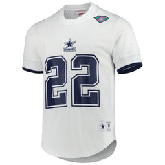 Emmitt Smith Dallas Cowboys Retired Player Name & Number Mesh Top White | Mitchell & Ness