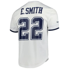 Emmitt Smith Dallas Cowboys Retired Player Name & Number Mesh Top White | Mitchell & Ness