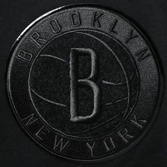 Brooklyn Nets Pro Standard Triple Black Gloss Logo Shorts - NBA