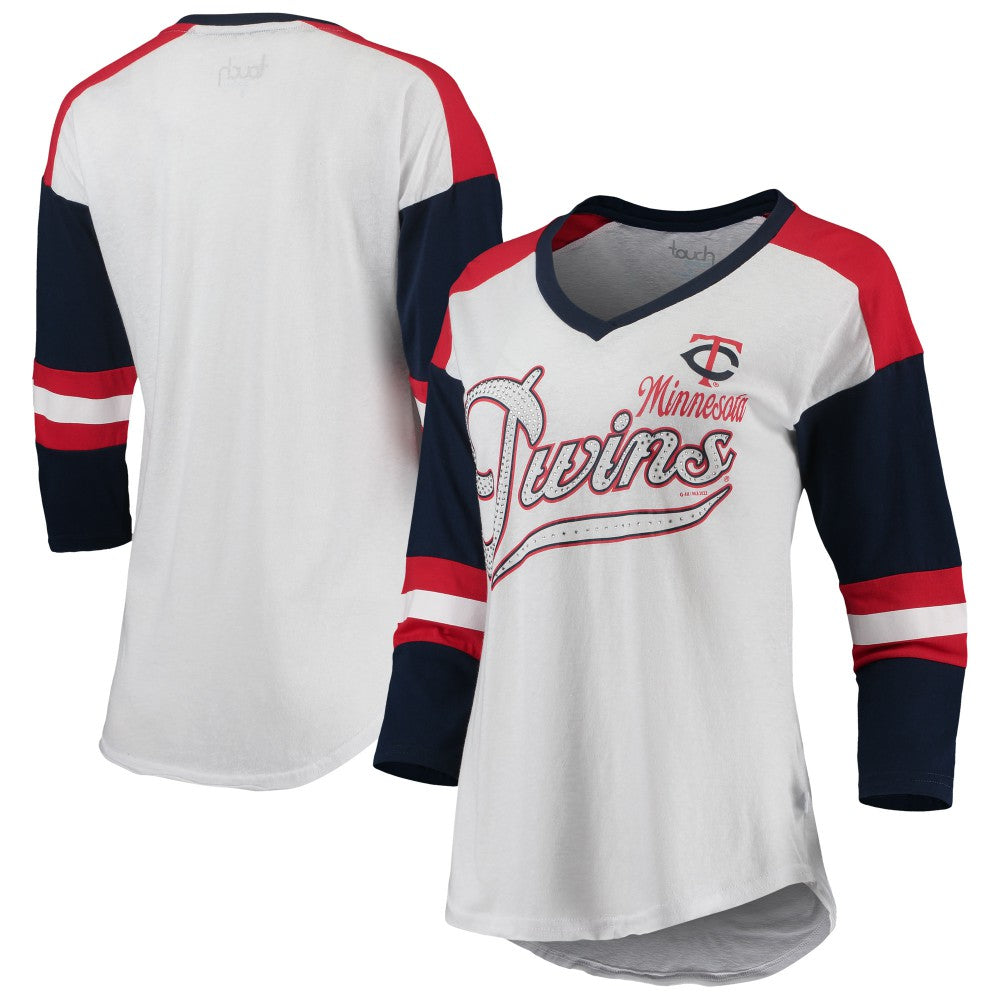Minnesota Twins Touch Women's Base Runner 3/4-Sleeve V-Neck T-Shirt - MLB