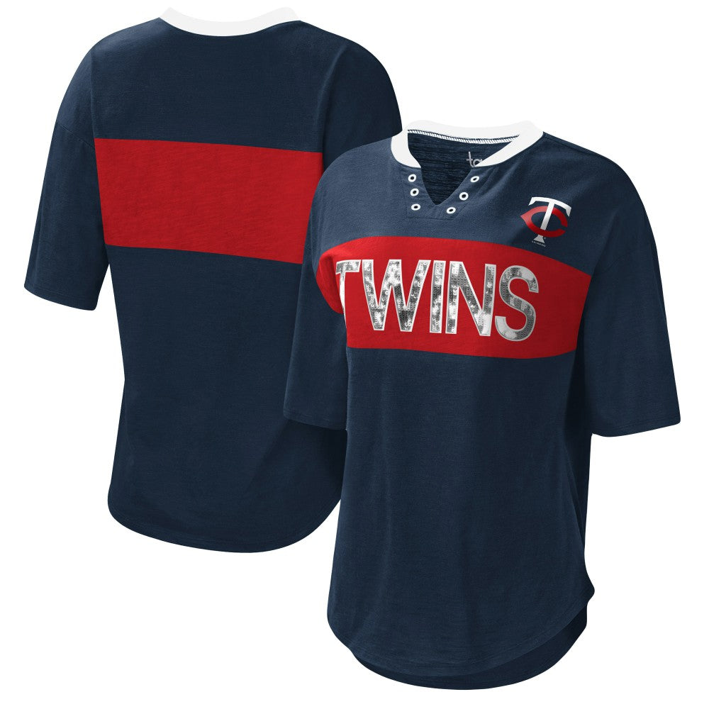Minnesota Twins Touch Women's Lead Off Notch Neck T-Shirt - MLB