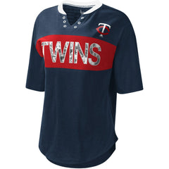 Minnesota Twins Touch Women's Lead Off Notch Neck T-Shirt - MLB