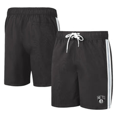 Brooklyn Nets G-III Sports by Carl Banks Sand Beach Volley Swim Shorts Black/Gray - NBA