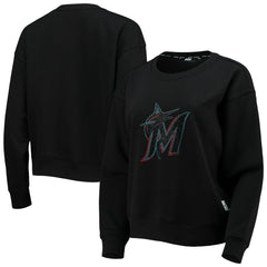 Miami Marlins DKNY Sport Women's Carrie Pullover Sweatshirt - MLB