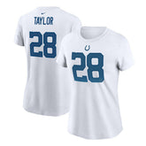 Jonathan Taylor Indianapolis Colts Women's Name & Number T-Shirt White | Nike for Sale