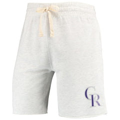 Colorado Rockies Concepts Sport Mainstream Terry Tri-Blend Shorts - MLB