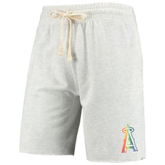 Los Angeles Angels Concepts Sport Mainstream Logo Terry Tri-Blend Shorts - MLB