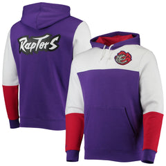 Toronto Raptors Hardwood Classics Fusion 2.0 Colorblock Pullover Hoodie Purple - NBA