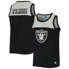 Las Vegas Raiders Starter Team Touchdown Fashion Tank Top Black/Silver | NFL