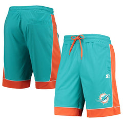 Miami Dolphins Starter Fan Favorite Fashion Shorts Aqua/Orange | NFL