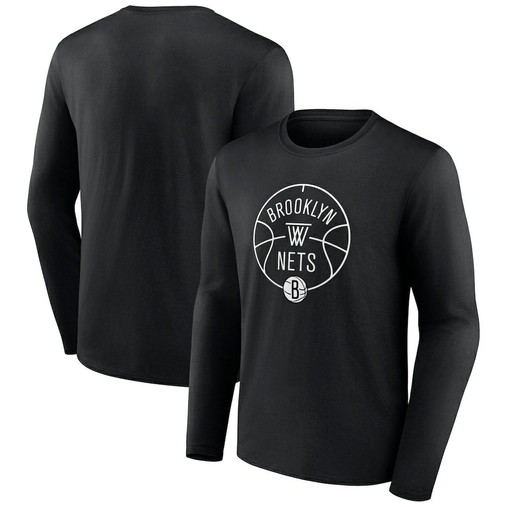 Brooklyn Nets Tip-Off Long Sleeve T-Shirt Black - NBA