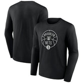 Brooklyn Nets Tip-Off Long Sleeve T-Shirt Black - NBA