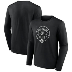 Brooklyn Nets Tip-Off Long Sleeve T-Shirt Black - NBA