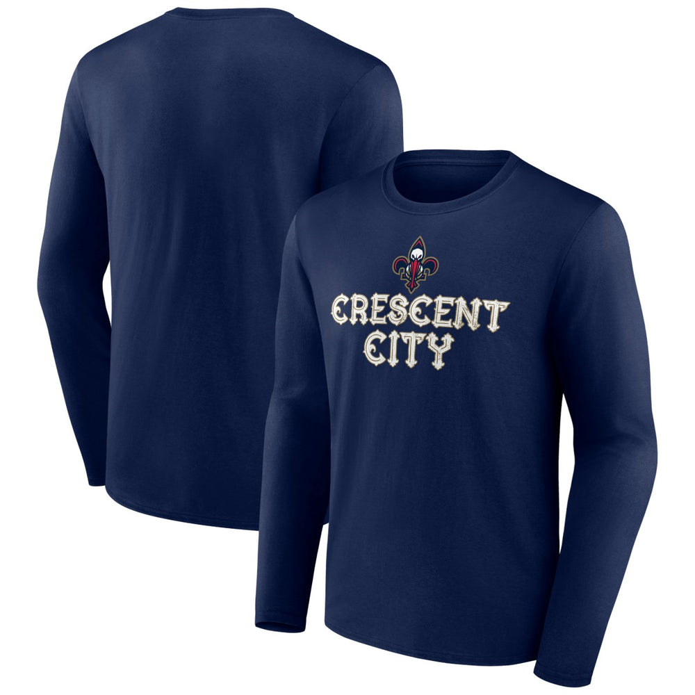 New Orleans Pelicans Tip-Off Long Sleeve T-Shirt Navy - NBA