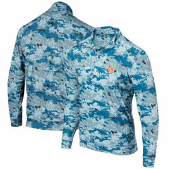 New York Mets Digital Camo Performance Quarter-Zip Pullover Jacket - MLB