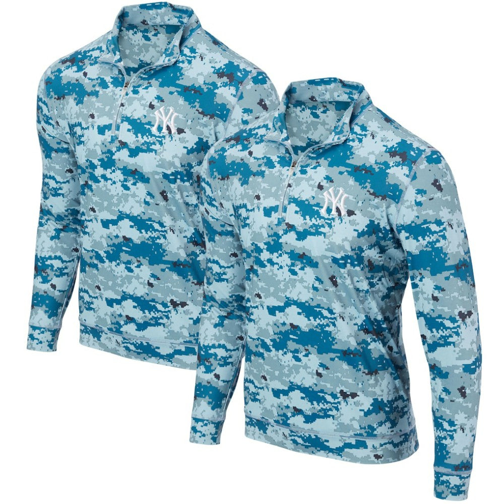 New York Yankees Digital Camo Performance Quarter-Zip Pullover Jacket - MLB
