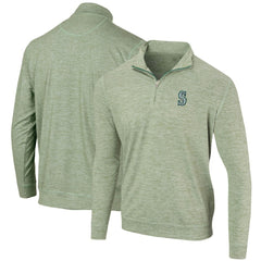 Seattle Mariners Peached Marled Yarn Quarter-Zip Pullover Jacket - MLB