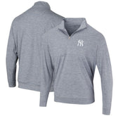 New York Yankees Peached Marled Yarn Quarter-Zip Pullover Jacket - MLB