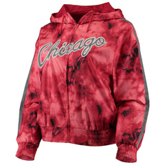 Chicago Bulls Women's Galaxy Sublimated Windbreaker Pullover Full-Zip Hoodie Red - NBA