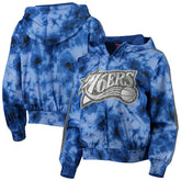 Philadelphia 76ers Women's Galaxy Sublimated Windbreaker Pullover Full-Zip Hoodie Royal - NBA