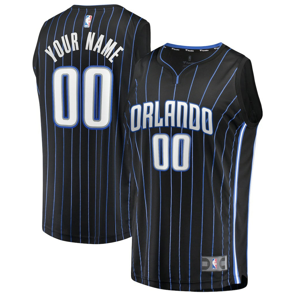 Orlando Magic Youth Fast Break Replica Custom Jersey Black Icon Edition - NBA
