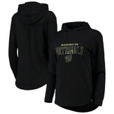 Washington Nationals Levelwear Women's Vivid Scuba Neck Pullover Hoodie - MLB