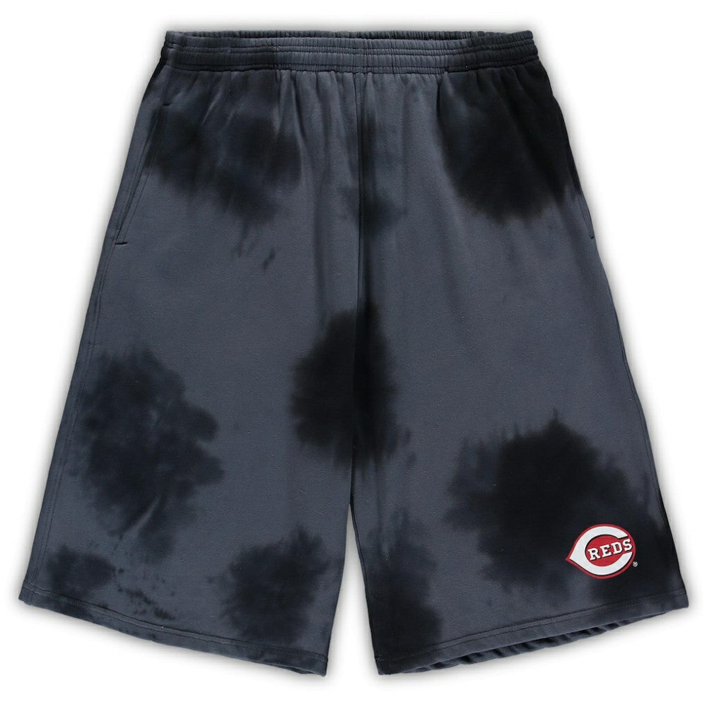 Cincinnati Reds Big & Tall Tye Dye Fleece Shorts - MLB