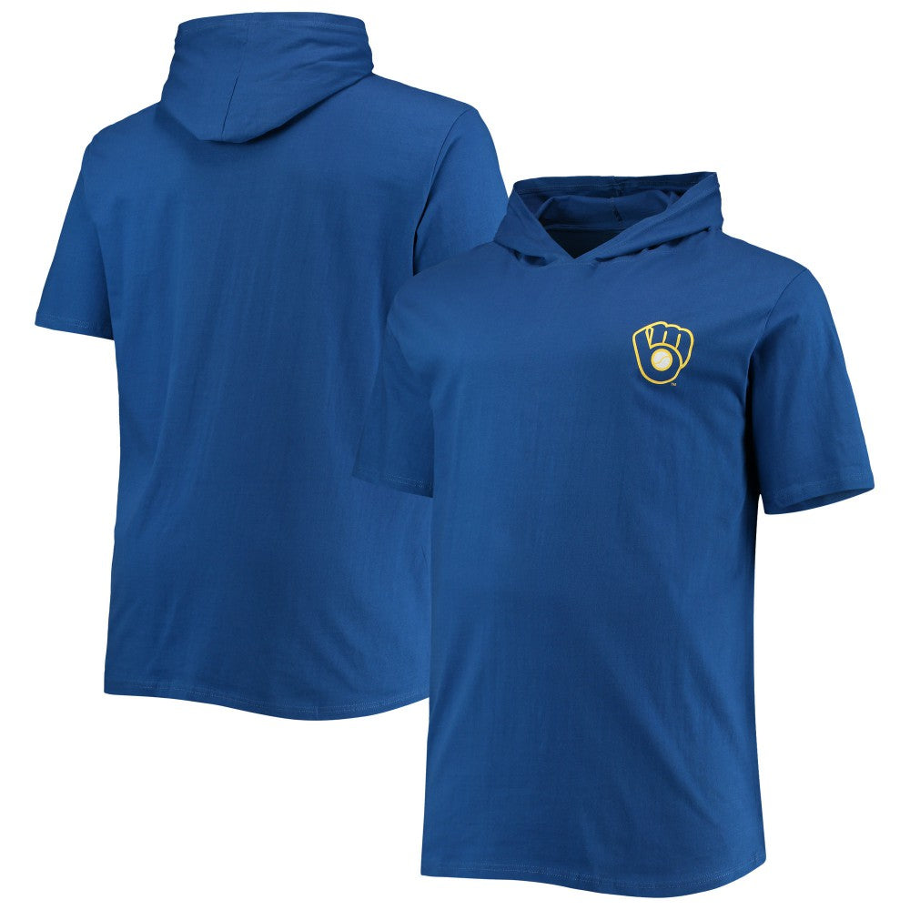 Milwaukee Brewers Big & Tall Jersey Short Sleeve Pullover Hoodie T-Shirt - MLB
