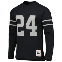 Charles Woodson Oakland Raiders Retired Player Name & Number Long Sleeve Top Black | Mitchell & Ness