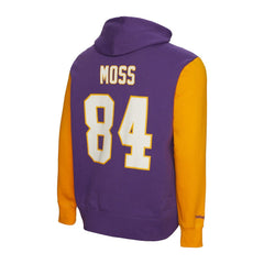 Randy Moss Minnesota Vikings Retired Player Name & Number Pullover Hoodie Purple | Mitchell & Ness