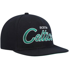 Boston Celtics Hardwood Classics Script 2.0 Snapback Hat Black - NBA