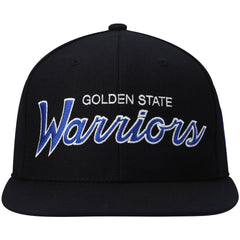Golden State Warriors Hardwood Classics Script 2.0 Snapback Hat Black - NBA