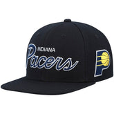 Indiana Pacers Hardwood Classics Script 2.0 Snapback Hat Black - NBA