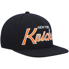 New York Knicks Hardwood Classics Script 2.0 Snapback Hat Black - NBA