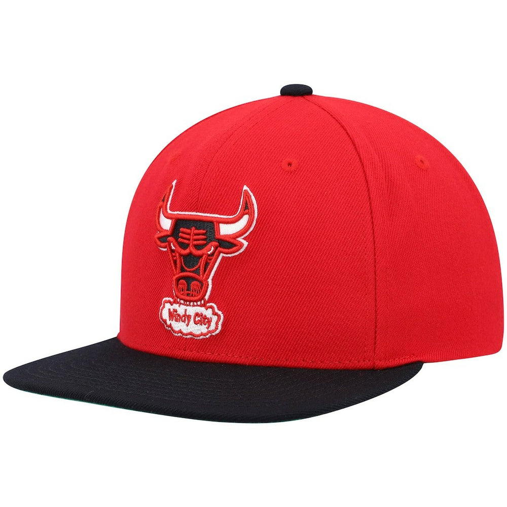 Chicago Bulls Hardwood Classics Team Two-Tone 2.0 Snapback Hat Red/Black - NBA