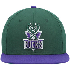 Milwaukee Bucks Hardwood Classics Team Two-Tone 2.0 Snapback Hat Green/Purple - NBA