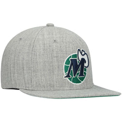 Dallas Mavericks Hardwood Classics Team 2.0 Snapback Hat Heathered Gray - NBA