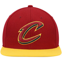 Cleveland Cavaliers Team Two-Tone 2.0 Snapback Hat Wine/Gold - NBA