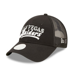 Las Vegas Raiders New Era Women's Team Trucker 9FORTY Snapback Hat Black | NFL