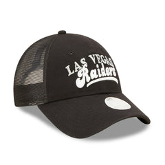 Las Vegas Raiders New Era Women's Team Trucker 9FORTY Snapback Hat Black | NFL