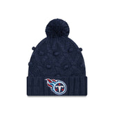 Tennessee Titans New Era Women's Toasty Cuffed Knit Hat with Pom Navy | NFL