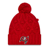 Tampa Bay Buccaneers New Era Women's Toasty Cuffed Knit Hat with Pom Red | NFL