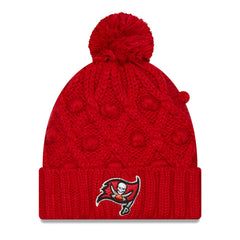 Tampa Bay Buccaneers New Era Women's Toasty Cuffed Knit Hat with Pom Red | NFL