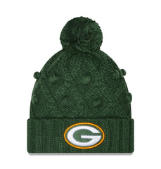 Green Bay Packers New Era Women's Toasty Cuffed Knit Hat with Pom Green | NFL