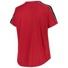 Washington Nationals Women's Plus Size Diva Notch Neck Raglan T-Shirt - MLB