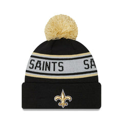 New Orleans Saints New Era Preschool Repeat Cuffed Knit Hat with Pom Black | NFL
