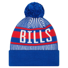 Buffalo Bills New Era Youth Striped Historic Cuffed Knit Hat with Pom Royal | NFL