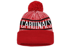 Arizona Cardinals New Era Youth Striped Cuffed Knit Hat with Pom Cardinal | NFL